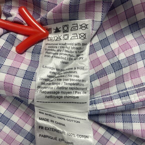 Untuckit Dress Shirt Mens Extra Large Wrinkle Free Plaid Cotton Button Up - Picture 6 of 13